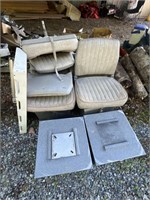 Boat Seat and Boxes lot