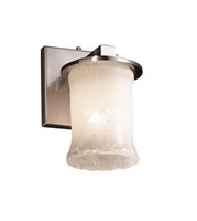 Justice Design Brushed Nickel Wall Sconce
