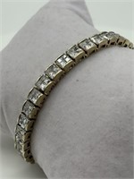 Sterling Gold Vermeil JJT Fine Cut CZ Bracelet