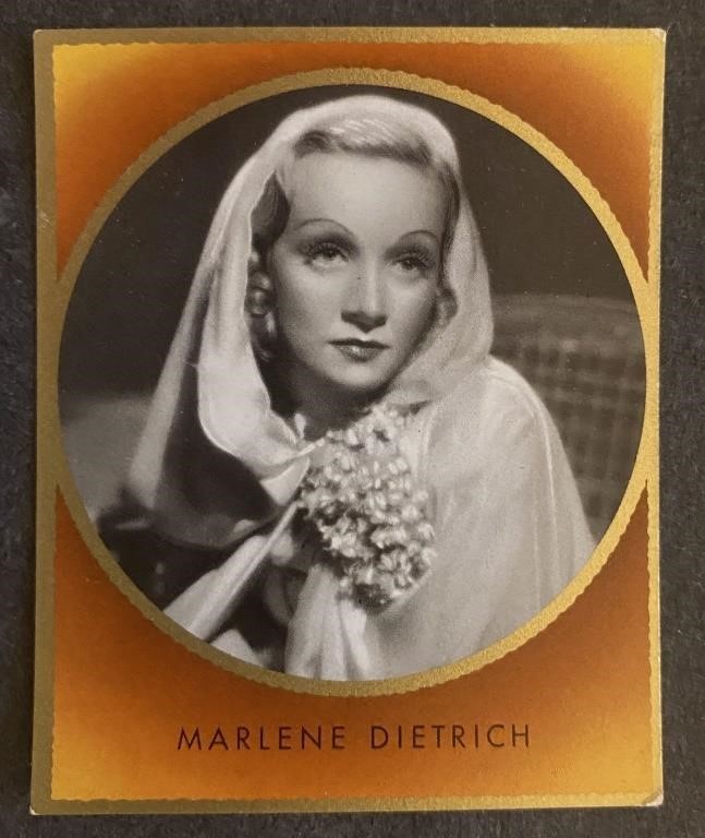 MARLENE DIETRICH: Antique Tobacco Card (1936)