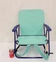 Low Folding Beach Chair w/ Straps