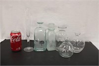 Assorted Lot of Glass Bottles & Vases