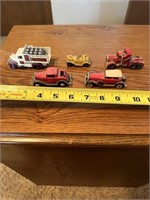 toy trucks and old cars