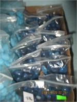 12 Mini Bags of Polished Blue Agate Stones