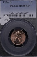 1974 D PCGS MS66RED LINCOLN CENT