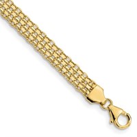 14k- Polished Fancy Link Bracelet