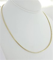 14 Kt Yellow Gold Omega Chain Necklace