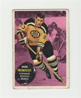 1961 Topps Andre Pronovost Hockey Card