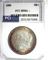 1900 Morgan PCI MS64+ Irridescent Rim Tone