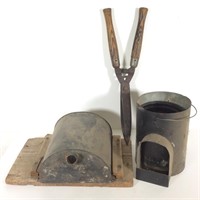 Pair of Primitive Barn Items, Clippers