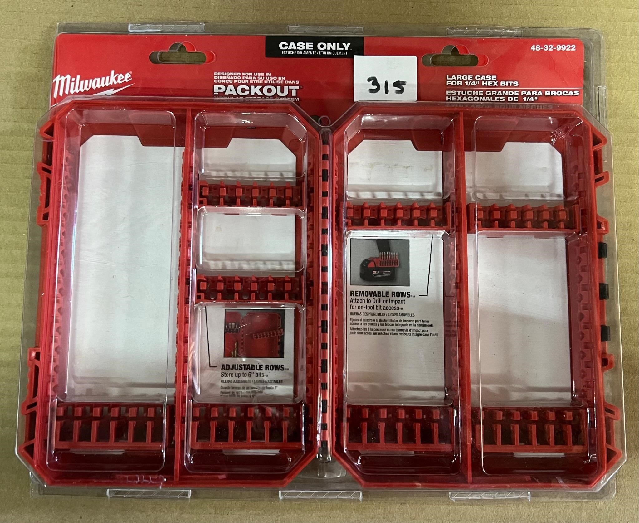 Milwaukee Packet Large Case for 1/4" Hex Bits