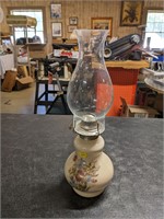 VTG Floral Kerosene Lamp