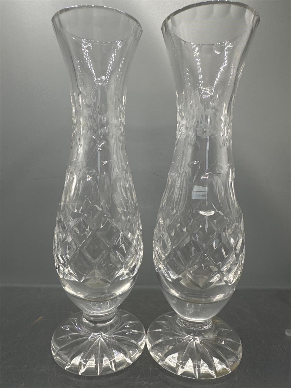 Rogaska crystal Gallia bud vases