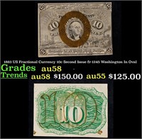 1863 US Fractional Currency 10c Second Issue fr-12