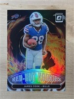 James Cook Red Hot Rookies Optic Holo Prizm