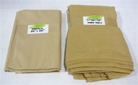 LARGE BEIGE SHEETING & LENGTH OF SHEER FABRIC