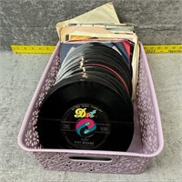 Container with 45 Records