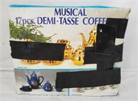 17pc Musical Demi-tasse Coffee Set In Box