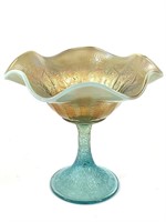 Northwood  Hearts & Flowers Carnival Glass Compote