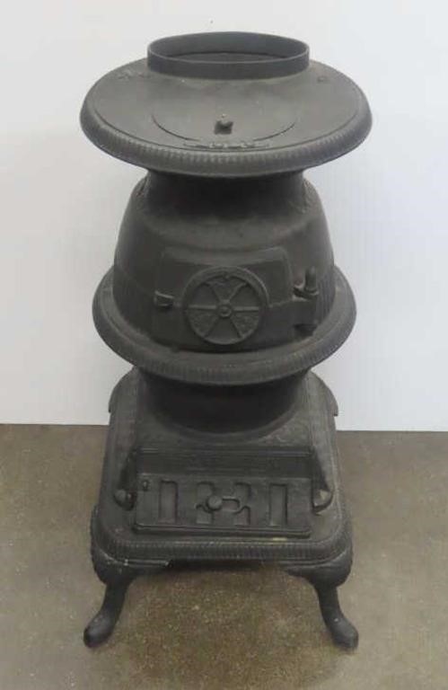 WH Landers Co. Cast Iron Parlor Stove