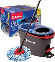 O-Cedar EasyWring Spin Mop & Bucket  Grey