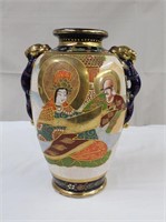 Large vintage Asian vase, 9 X 12.5"H