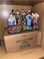 Vintage German Nativity Set