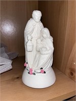 Vintage Bisque Holy Family Music Box