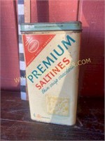 Old Premium saltines cracker tin