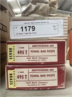 (3) Brass Towel Bar Posts