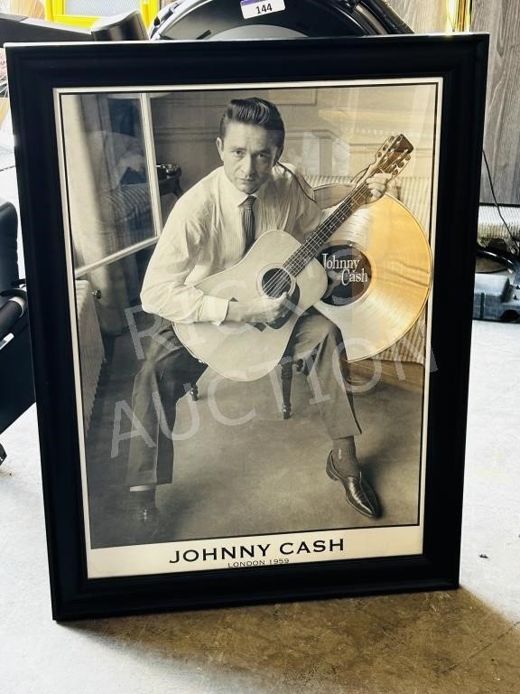 Johnny Cash "London 1959" hardmount & record