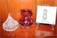 Glass Bud Vase And Trinket Box (Rm 1)