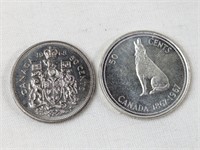 1967/68 CAD 50 CENT COINS