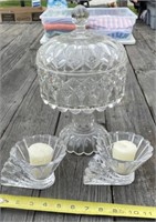 Candle Holders & Large 13" Compote