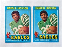 1971 Topps 2 Harold Jackson Cards #215