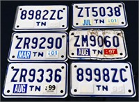 Lot of 6 TN motorcycle plates