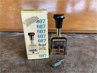Vintage New Old Stock Bostitch 607 Number Machine