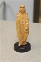 Carved Boxwood Chinese Lady on Stand