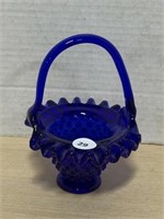 Blue Glass Hobnob Basket