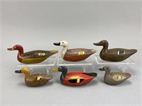 6 Herman Wendt Miniature Duck Decoys