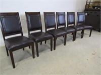 Dark, Rustic & Faux Leather Dining Chairs & Bench