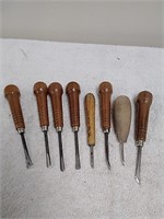 Group of wood carving tools