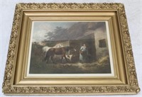 "The Horse Feeder" Framed Print
