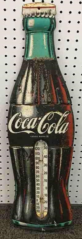 Coca Cola Tin Advertising Thermometer