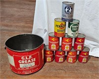 Vintage Motor Oil and Grease Tins