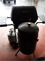 Charbroil gas grill and Cook-N-Cajun gas smoker