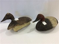 Lot of 2 Canvasback's Including Hen & Drake