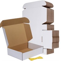 RLAVBL 12x9x3 Inches Shipping Boxes Set of 50, Whi