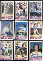 LOT OF (9) 1982 TOPPS BASEBALL CARDS (LOS ANGELES