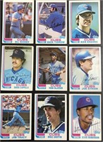 LOT OF (9) 1982 TOPPS BASEBALL CARDS (CHICAGO CUBS